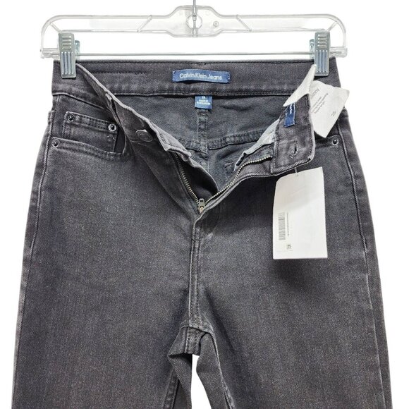 Calvin Klein Womens High Rise Skinny Jeans Black Denim Regular Length Size 25 - Picture 6 of 13